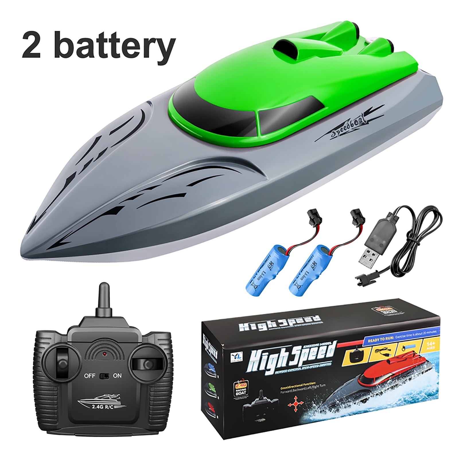 2.4G RC Boat 20KM/h Waterproof Toy High Speed RC Boat Racing Boat?Dual