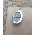 thumbnail image 5 of Solid 925 Sterling Silver Pendant For Women Men, Genuine Rainbow Moonstone Oval Gemstone Unique Handcrafted June Birthstone Pendant, 5 of 5