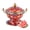 Red, variant on Copper Hot Pot, Traditional Japanese Style Hotpot Cooking Pot, Multifunctional Shabu Shabu Pot Kitchen Utensils, for Kitchen and Dormitory