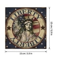 thumbnail image 3 of Patriotic Home Decor, Vintage 4Th of July Decor, Hanging Porch Decor, Americana Home Decor, 6X6 Inch Distressed Wood Wall Plaque Printed with God Bless America and Weathered Small, 3 of 5