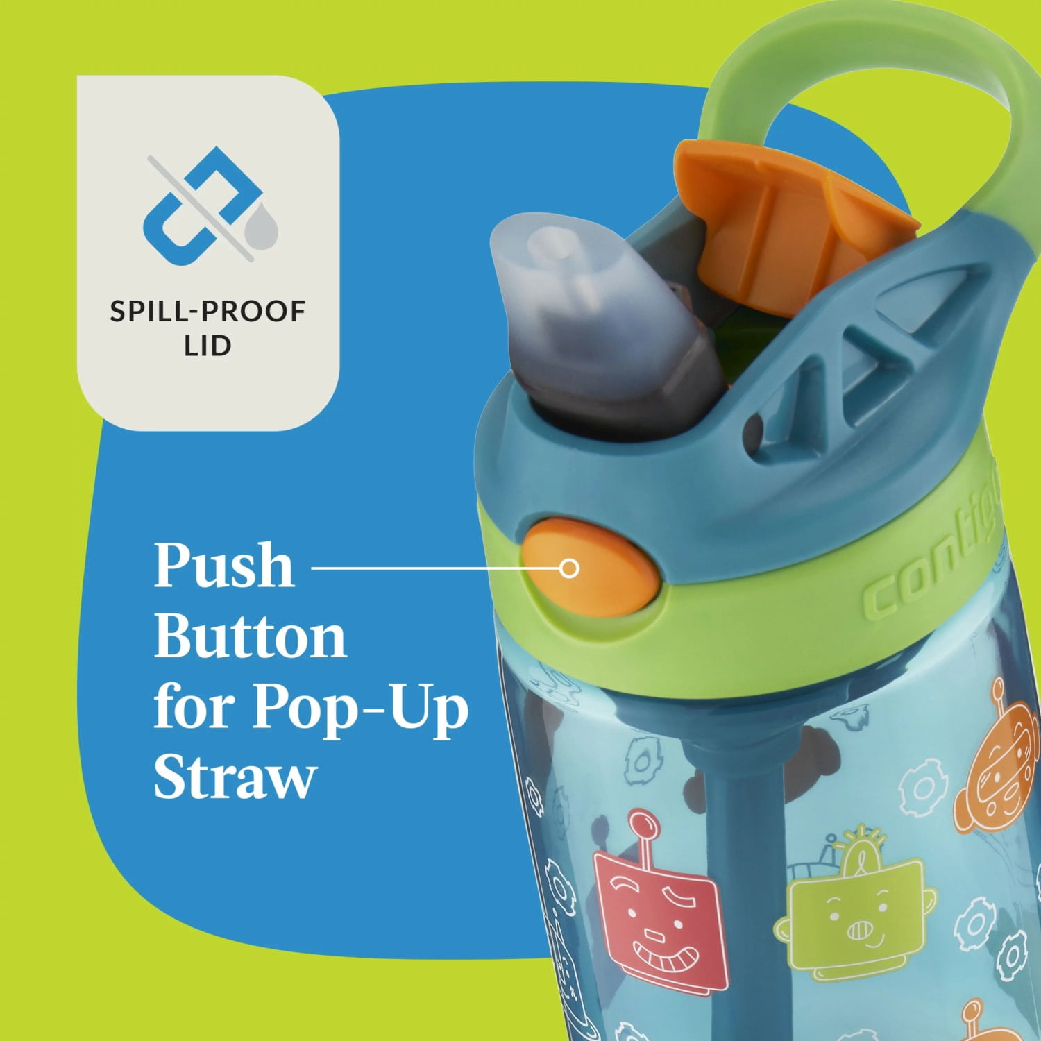 14oz AS Cleanable Juniper Matcha w/ Friendly Bots 6pc PDQ