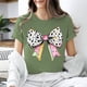 thumbnail image 5 of Camiseta de Cuello Redondo de Manga Corta de la Mujer, Top de Moda para Invierno Y Primavera Impresa de Navidad Casual 3/4, 5 of 7