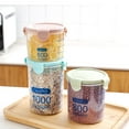 thumbnail image 4 of Airtight Food Storage Containers with Lids Airtight – Kitchen Transparent Spices Bean Tea Grain Storage Box Air Tight Snacks Pantry - Clear Plastic BPA-Free - Keeps Food Fresh & Dry, 4 of 8