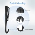 thumbnail image 4 of Wide Tooth Comb Shower Comb With Hook, Good for Curly Hair Wet Dry, Premium Tangle Free Combs Black., 4 of 6