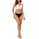 thumbnail image 2 of INSPIRAR CHIC Paquetes de Mujeres G-String Braguitas Transpirables Hi-Cut Tanga L 2 Rojo Rosa/2 Burdeos/2 Negro, 2 of 4