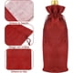 thumbnail image 3 of Bolsa de vino de arpillera con cordón, 12 Uds., 16 X 36cm, roja, reutilizable para decoración de botellas de vino para bodas, fiestas y vacaciones Rojo Verde Cocina, Decoración y Otros, 3 of 5
