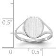 thumbnail image 2 of 14k White Gold 10.0x9.0mm Signet Ring, 2 of 6
