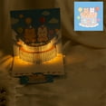 thumbnail image 4 of Kmbangi Birthday Card, 3D Funny Cute Cartoon Bear Light Musical Birthday Cards Greeting Card Gift, 4 of 4