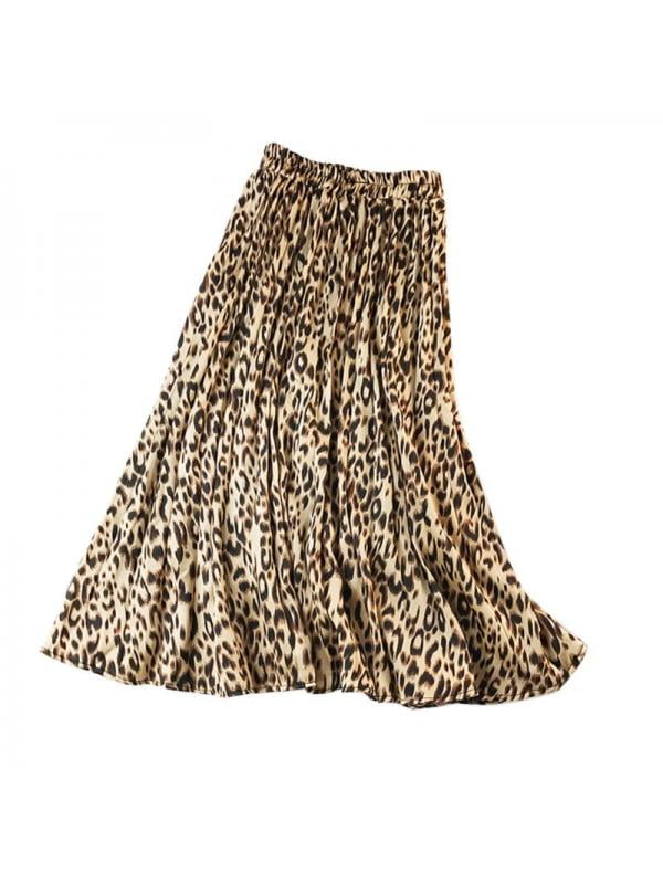 leopard print swing skirt