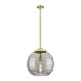 thumbnail image 2 of 221-1S-PC-G1213-16SM-BB-95-LED Innovations Lighting Athens Deco Swirl - 100W 1 LED Stem Hung Pendant In Industrial Style-17.13 Inches Tall and 15.75, 2 of 7