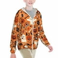 thumbnail image 2 of Cauagu Halloween 2 Print Sun Protection Jacket for Teen,Full-Zipper Long Sleeve Sun Shirts with Pockets UV Hoodie Shirts Outdoor Athletic Jacket-Medium, 2 of 7