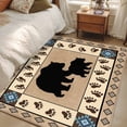 thumbnail image 5 of Rectangle Area Rug 4x6ft, Autumn Black Bear Footprints Non-Shedding Washable Area Rug, Geometric Boho Artwork Non Slip Low-Profile Rugs for Living Room, Bedroom Dining Room, 5 of 9