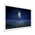 thumbnail image 2 of Designart 'Full Moon Night Over Dark Ocean' Nautical & Coastal Framed Art Print, 2 of 4