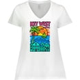 thumbnail image 3 of Inktastic Key West Sunset Tropical Vibes Women's Plus Size V-Neck T-Shirt, 3 of 5
