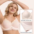 thumbnail image 4 of VISALY Front Closure Jelly Bras for Old Women Wireless Push Up No Underwire Full Coverage Seamless Comfy Front Snap Support T-Shirt Bras Soft Supportive Compression Convenient Bras Black M, 4 of 8