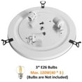 thumbnail image 7 of Vinplus Tiffany 3 Light Flush Mount Ceiling Light 16" White Finish with Tiffany Glass, 7 of 7