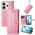 thumbnail image 1 of Funda Cartera FOXDOCK para Xiaomi Redmi Note 14 4G , Flip PU con Relieve de Gatos y Perros, Tarjetero y Soporte, 1 of 6