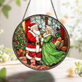 thumbnail image 4 of Santa Claus Couple Glass Suncatcher,Santa Claus and Mrs.Claus Dancing Suncatcher,Christmas Window Decor,Santa Claus Ornament,Xmas Home Decor, 4 of 6