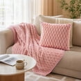 thumbnail image 3 of Flannel Convertible Pillow Blanket, Portable 2‑in‑1 Plush Throw That Folds Into Pillow, Warm Soft Travel Blanket for Sofa, Office and Road Trips, 3 of 6