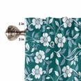 thumbnail image 5 of nqOlkjepod Green White Floral Farmhouse Short Window Curtain Valances, Farmhouse Retro Botanical Leaves Rod Pocket Kitchen Valances for Living Room Bedroom Bathroom Cafe, 1 Panel - 42" x 12", 5 of 8