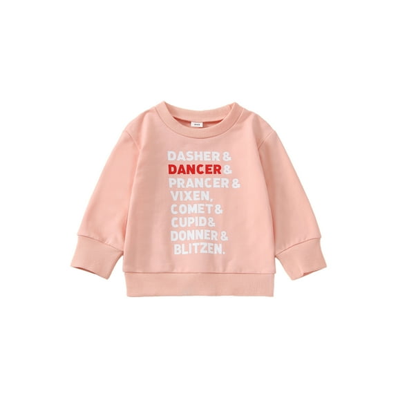 Bagilaanoe Toddler Baby Girl Boy Casual Sweatshirt Long Sleeve Letter Print Pullover 6M 12M 18M 3T 4T 5T Kids Loose Tee Tops
