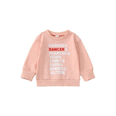 

Toddler Baby Girl Boy Valentine s Day Sweatshirt Letter Print Long Sleeve Pullover Tops Casual Spring Fall Clothes