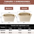 thumbnail image 2 of Organizr de bolsos para longchamp le pliage, Bolso de Mano de Fieltro para Mujer, Organizr de Bolsos, con 7 Compartimentos, Bolsa de Almacenamiento para Billetera, 2 of 3