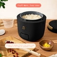 thumbnail image 3 of Beautiful 3-Cup Cooked, 1-Cup Uncooked Portable Rice and Soup Cooker with EverGood Ceramic Nonstick Coating, Black Sesame by Drew Barrymore, 3 of 13