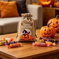 thumbnail image 6 of syligr 13 Pcs Halloween Drawstring Candy Bags for Trick or Treat, Reusable Goodie Bags with Pumpkin Print, Drawstring Gift Pouches for Party Favors, Storage Bags for Classroom Holiday, 4x6 Inch, 6 of 8
