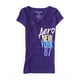 thumbnail image 1 of Camiseta gráfica Aeropostale mujer Stacked New York 87 morado pequeña, 1 of 2