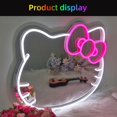 thumbnail image 3 of Espejo de luz de neón LED personalizado Hello Kitty decorativo de pared bonita con espejo de nuevo diseño, 3 of 4