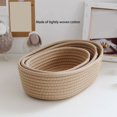 thumbnail image 3 of Woven Rope Basket,Snacks Cosmetics Desktop Organiser Woven Rope Storage Basket for Entryway Desk, 3 of 7