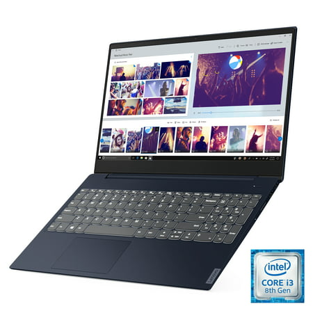 Lenovo ideapad S340 15.6" Laptop, Intel Core i3-8145U Dual-Core Processor, 8GB Memory, 128GB Solid State Drive, Windows 10 - Abyss Blue - 81N800H1US