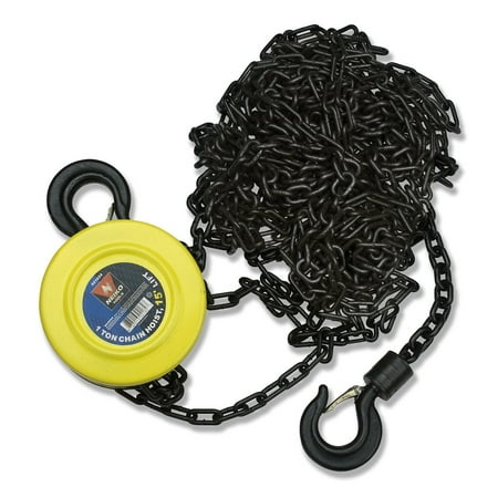 15ft Standard Lift Chain Hoist - Neiko Chain Hoist 1 Ton 15' Foot Lift, Chain Dia 1/4