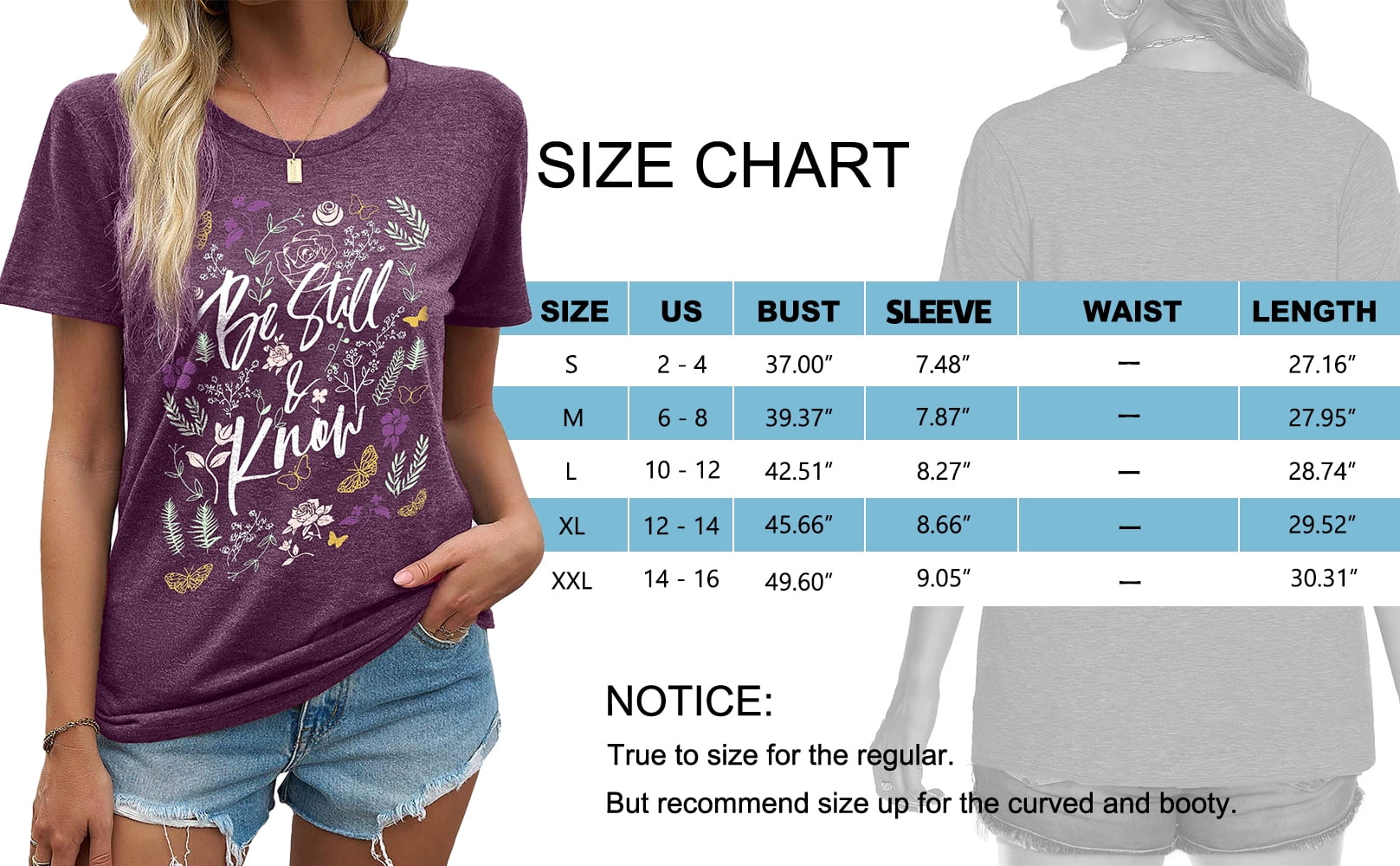 MOSHU Womens T-shirts Round Neck Shirts for Women Short Sleeve Loose Graphic Tees