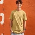 thumbnail image 4 of Dalix Lil Alien Heavyweight Soft Tee Short Sleeve Cotton Shirt Mens in Vin Gold XL X-Large, 4 of 5
