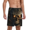 thumbnail image 2 of Sikiie Metal Evil Skull Mens Pajama Shorts, Lightweight Lounge Pant with Pockets Soft Sleep Pj Shorts for Men4X-Large, 2 of 6