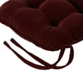 thumbnail image 2 of Greendale Home Fashions Indoor Reversible Corduroy Chair Pad (2-Pack), Wine, 2 of 6