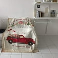 thumbnail image 4 of A Truckload of Love Valentines Day Throw Blankets, Rustic Farmhouse Decor Soft Fleece Blanket Decorative Gift for Her Women for Home Sofa Couch Chair Living Bedroom,50x60 inches,, 4 of 5