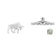 thumbnail image 1 of Escultura moderna de toro en resina, figura abstracta y placa decorativa de metal para pared, ideal para entrada, mesa, escritorio, estante, oficina,, 1 of 8