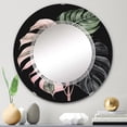 thumbnail image 5 of DESIGN ART Designart 'Pink And White Philodendron Leaf II' Printed Floral Leaves Wall Mirror 20in.x30in., 5 of 5