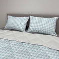 thumbnail image 2 of Art Deco Comforter & Sham Bedding Set, Monochromatic Continuous Pattern with Nostalgic Star Shapes in Pastel Color, 3 pcs Duvet Set Microfiber Filling Quilt, 5 Sizes, Pale Blue White, by Ambesonne, 2 of 4