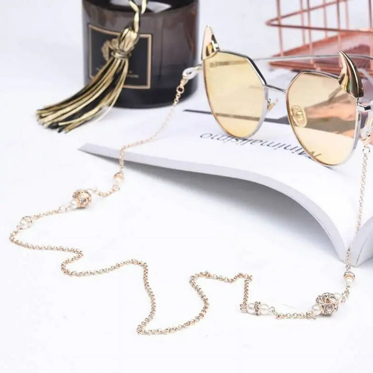 Luxury Pearl Beads Eye Glasses Lanyard Sunglasses Spectacles Chain