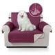 thumbnail image 1 of Fundas de sofá para perros, impermeables, con banda elástica, espuma antideslizante para protección contra derrames, desgaste y desgarros (rojo vino, 1 plaza), 1 of 7