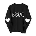 thumbnail image 6 of Valentines Day Long Sleeve Shirts for Women Cute Love Heart Print Graphic Crewneck Pullover Tops Holiday Outfits Sweatshirts, 6 of 9