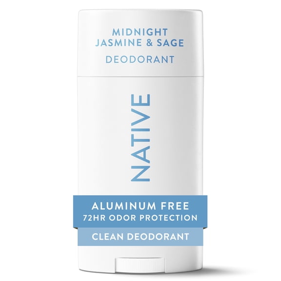 Native Deodorant, Aluminum Free, Midnight Jasmine & Sage, Deodorant for Women and Men, 2.65 oz