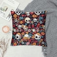 thumbnail image 2 of Oplp Cute Sugar Skulls Throw Pillow Cover Pillow Case Bandana Paisley Background Square Case Cushion Home for Bedroom Sofa Chair Decor 18"x18", 2 of 5