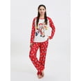 thumbnail image 4 of Family Matching Christmas Pajamas Santa Claus Long Sleeve Tops and Reindeer Pants Loungewear Set, 4 of 9
