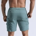 thumbnail image 7 of AXXD Shorts Men Summer Casual Fashion Sports Quick-dry Elastic Side Pocket Mid-waist Shorts Clearance, 7 of 7