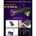 thumbnail image 2 of ZARLURY L&aacute;mpara de Luz Negra Ultravioleta de 365nm, Linterna UV USB Recargable de Alta Potencia,Luz Ultravioleta para Orina de Mascotas, Escorpiones, Higiene, Joyas, Billetes, Resina curada, 2 of 9